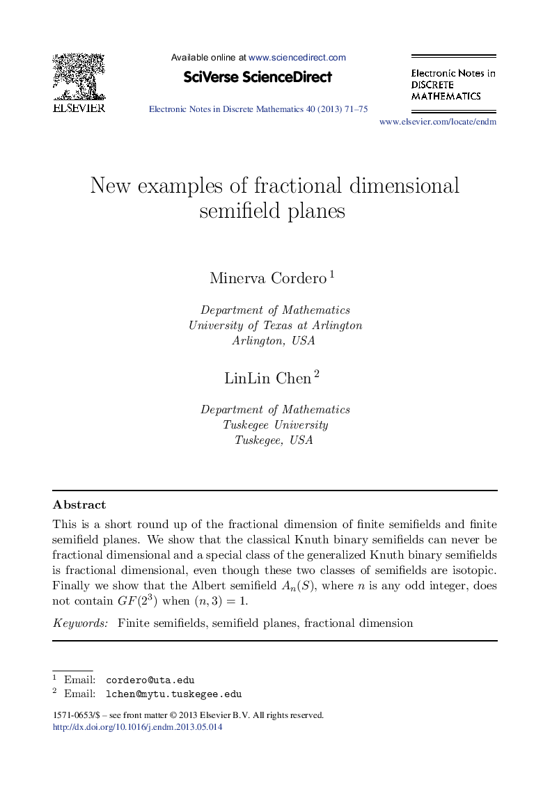 New examples of fractional dimensional semifield planes