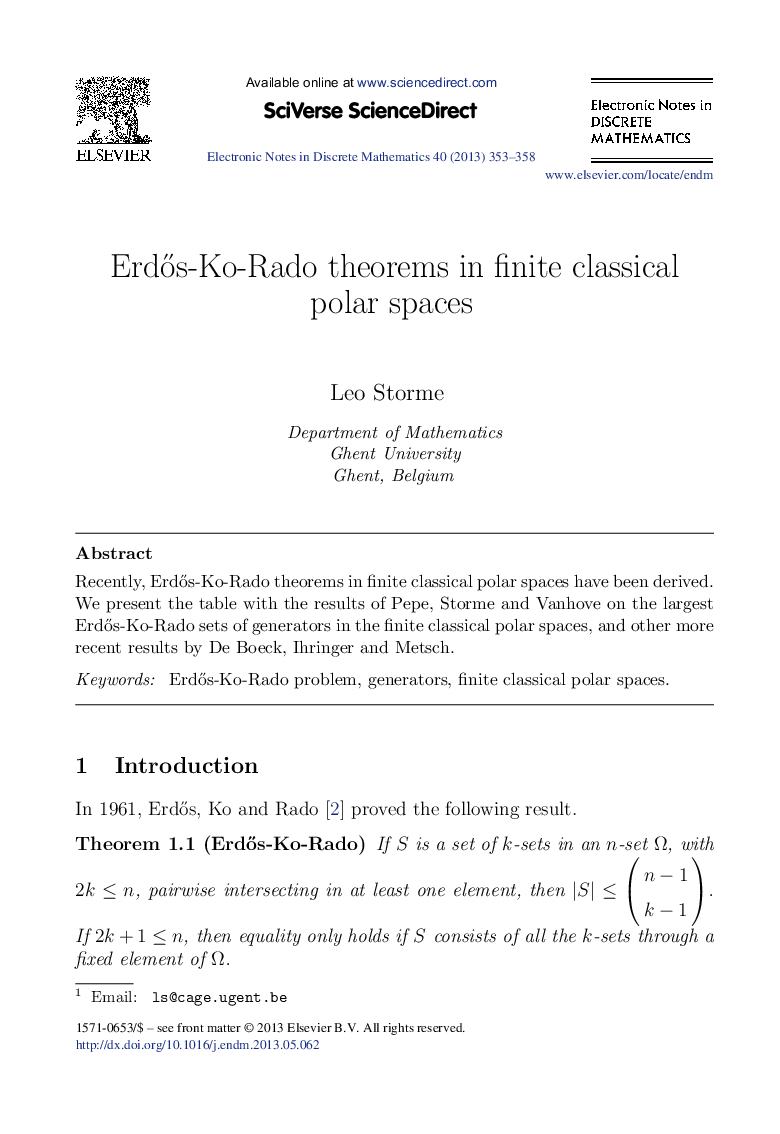 Erdős–Ko–Rado theorems in finite classical polar spaces