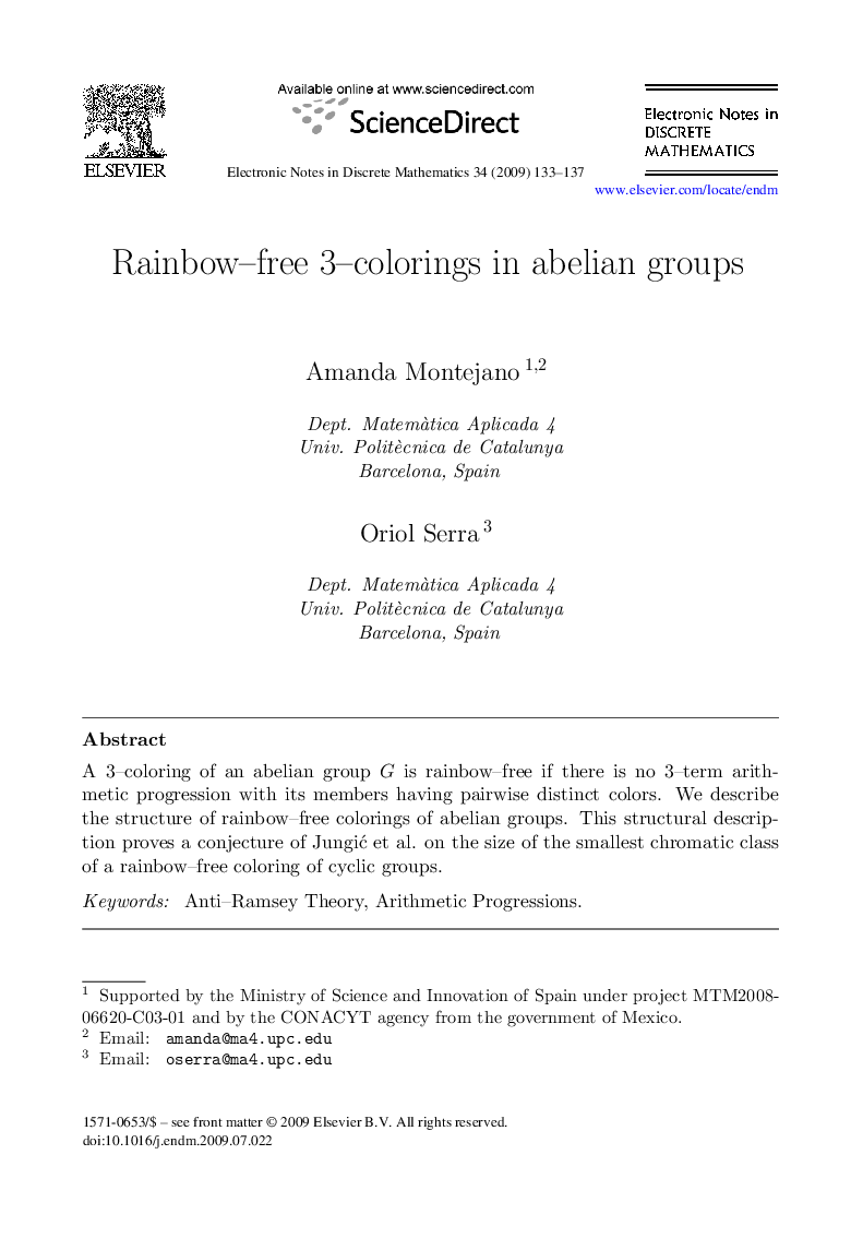 Rainbow-free 3-colorings in abelian groups