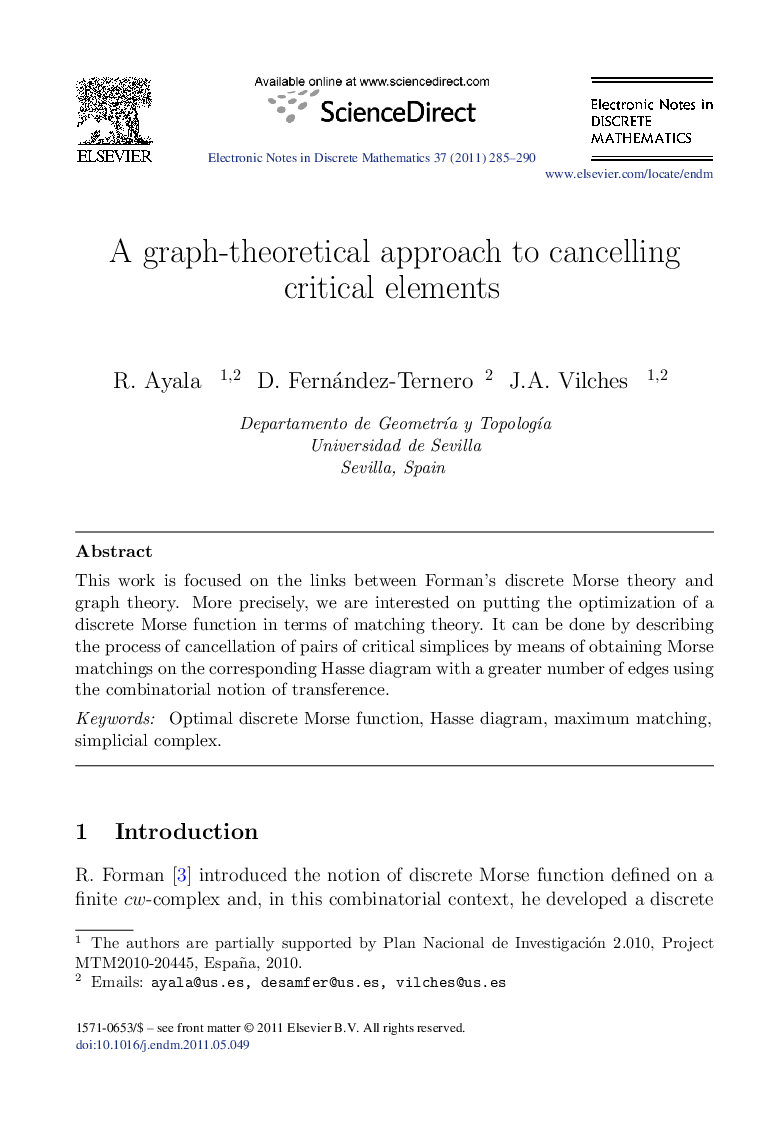 A graph-theoretical approach to cancelling critical elements
