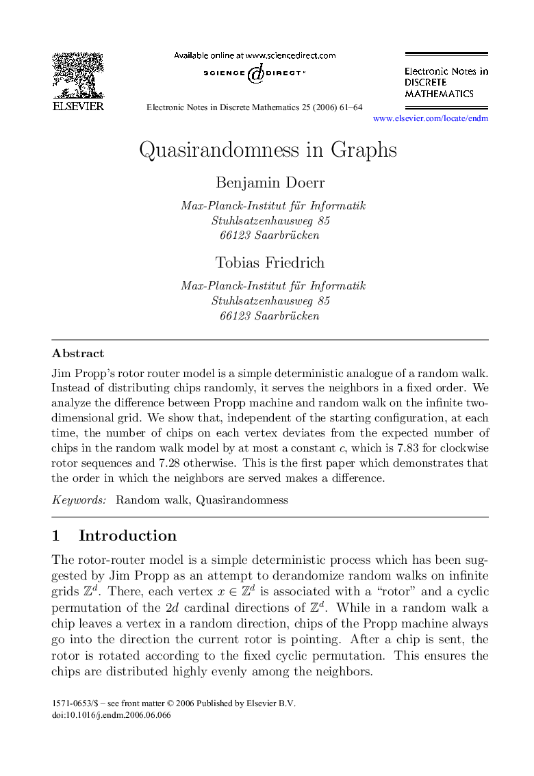 Quasirandomness in Graphs