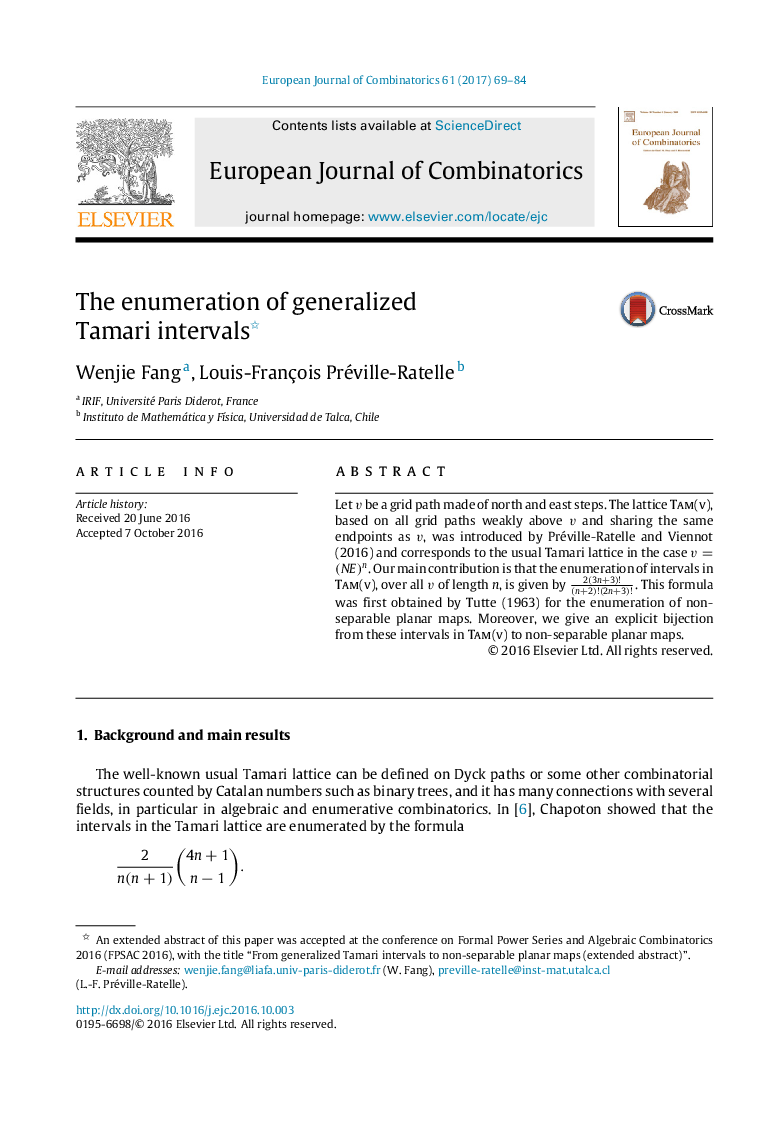 The enumeration of generalized Tamari intervals 