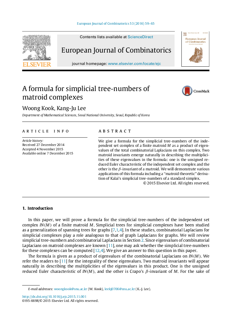 A formula for simplicial tree-numbers of matroid complexes