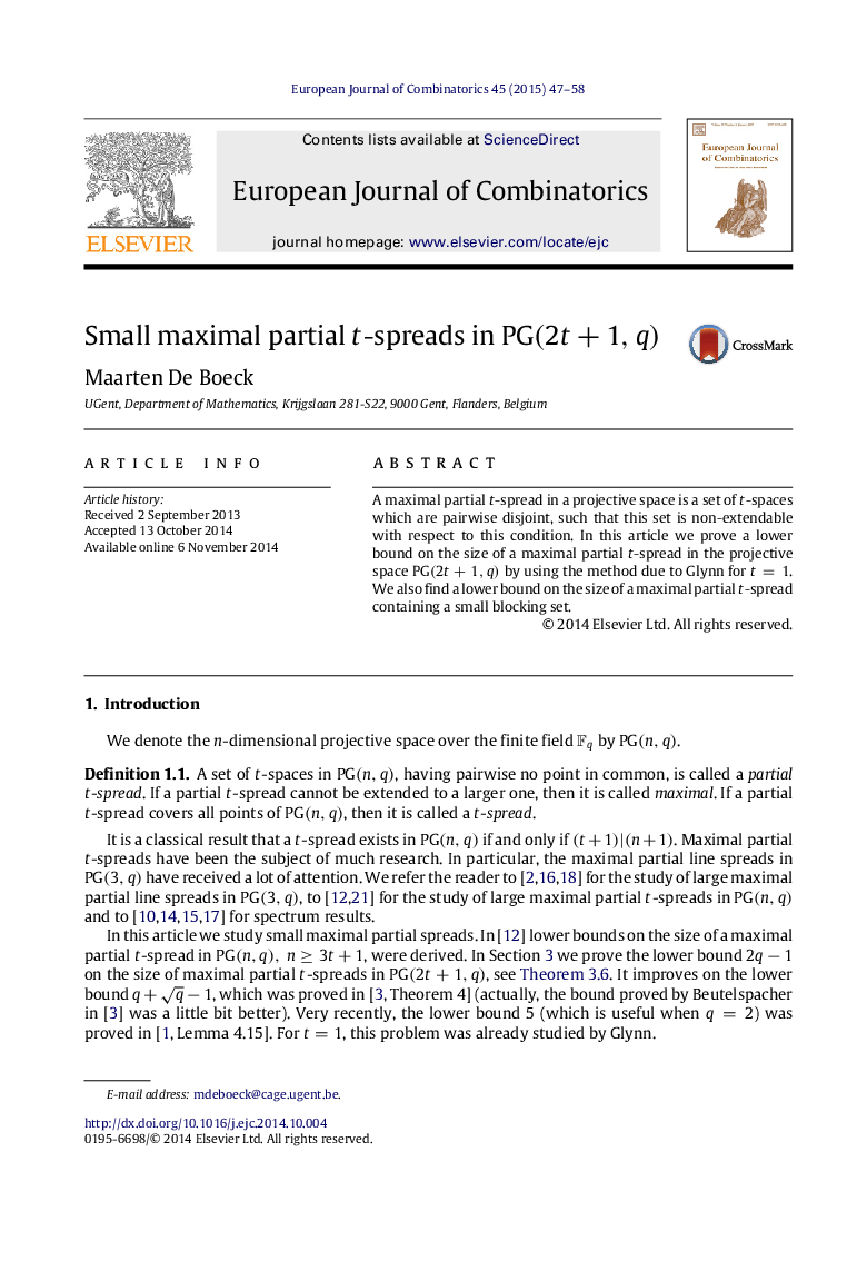 Small maximal partial t-spreads in PG(2t+1,q)