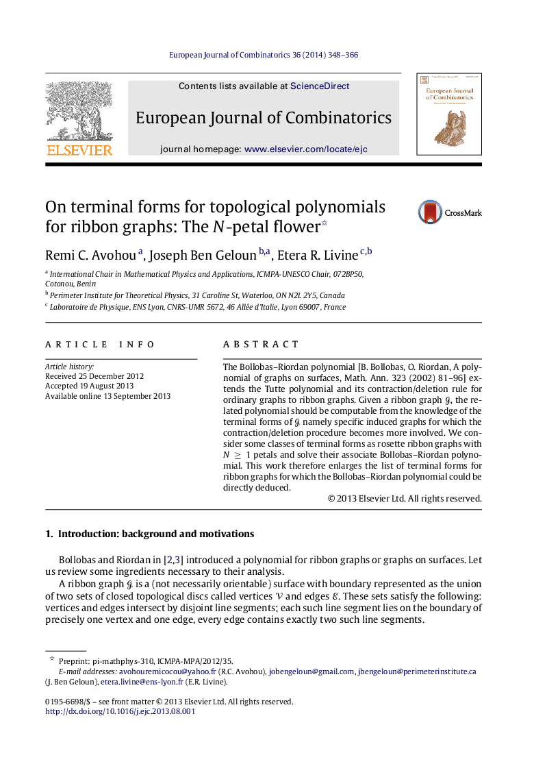 On terminal forms for topological polynomials for ribbon graphs: The NN-petal flower 