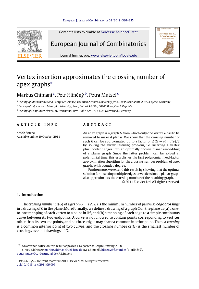 Vertex insertion approximates the crossing number of apex graphs