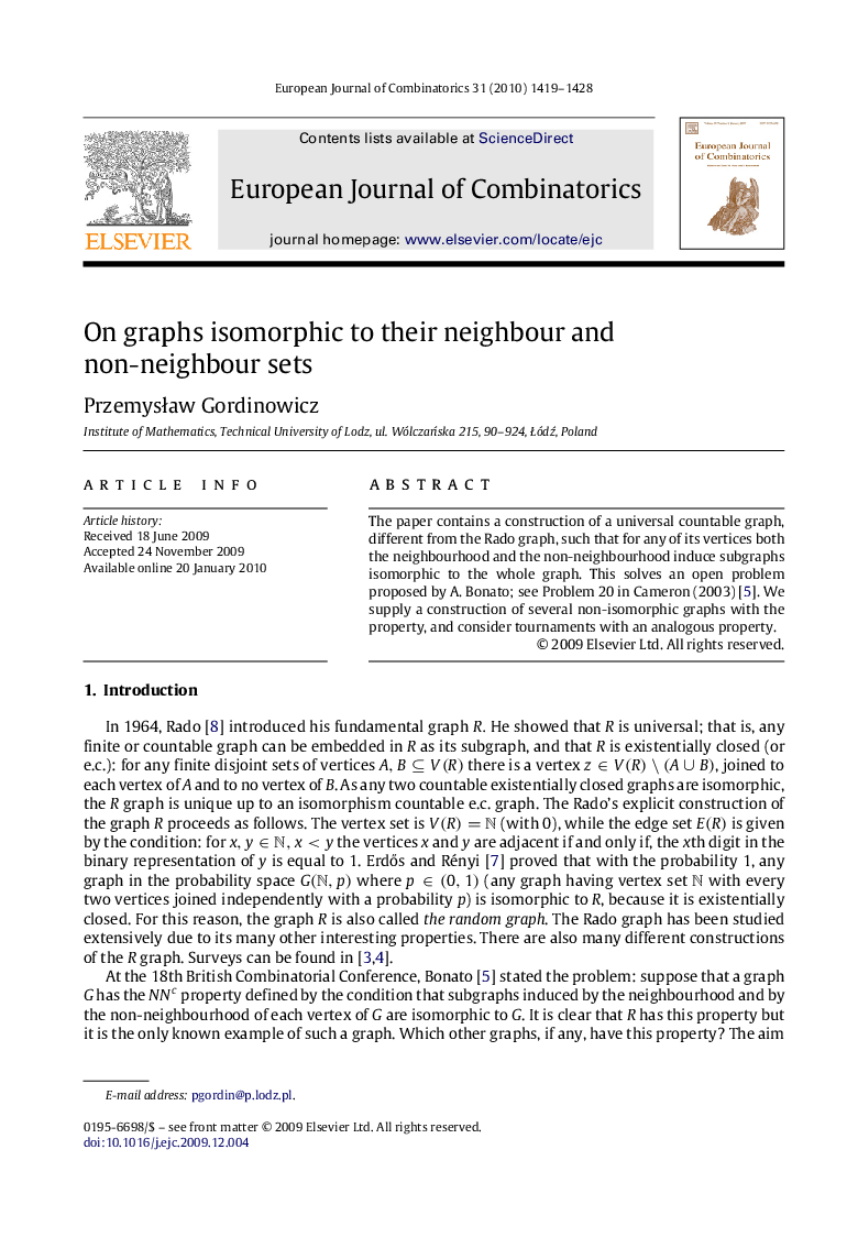 On graphs isomorphic to their neighbour and non-neighbour sets