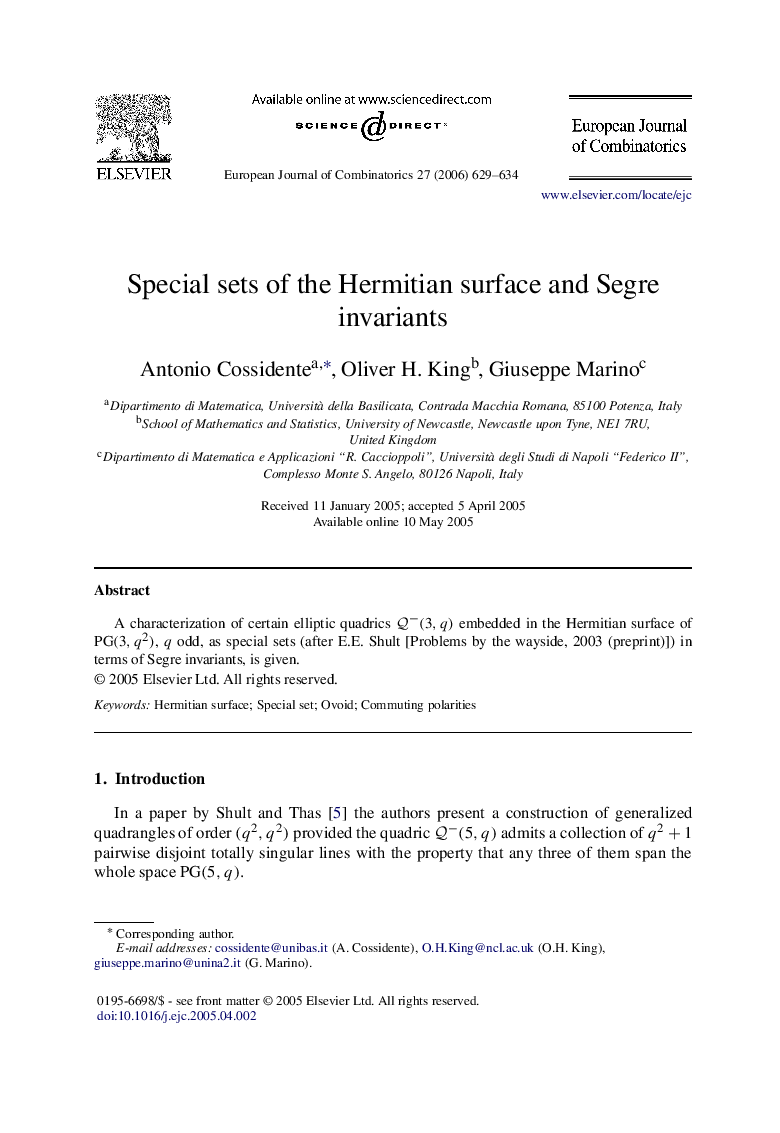 Special sets of the Hermitian surface and Segre invariants