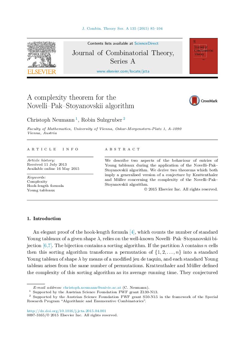 A complexity theorem for the Novelli–Pak–Stoyanovskii algorithm