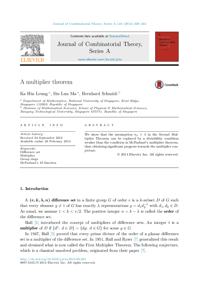 A multiplier theorem