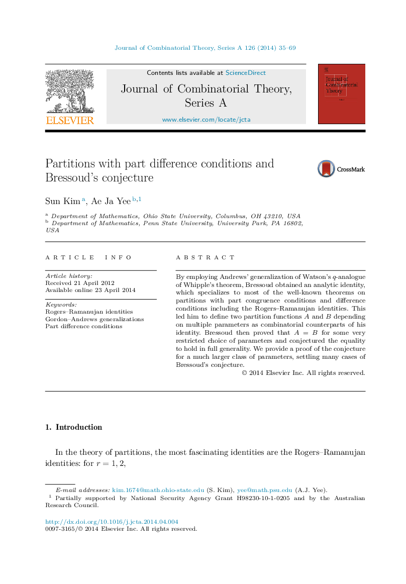Partitions with part difference conditions and Bressoud's conjecture