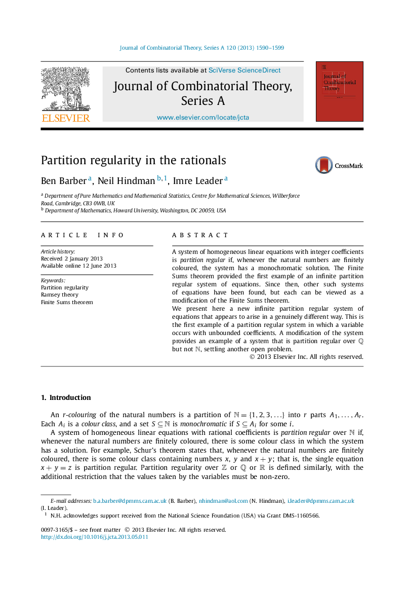 Partition regularity in the rationals