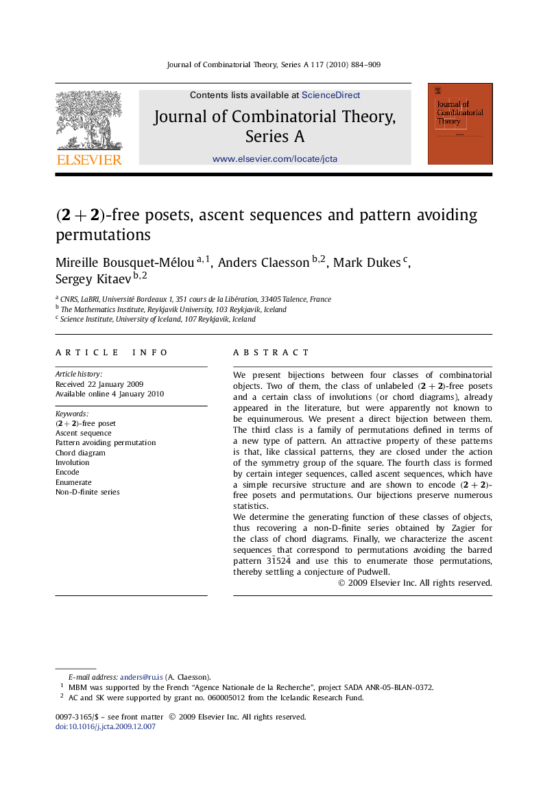 (2+2)-free posets, ascent sequences and pattern avoiding permutations