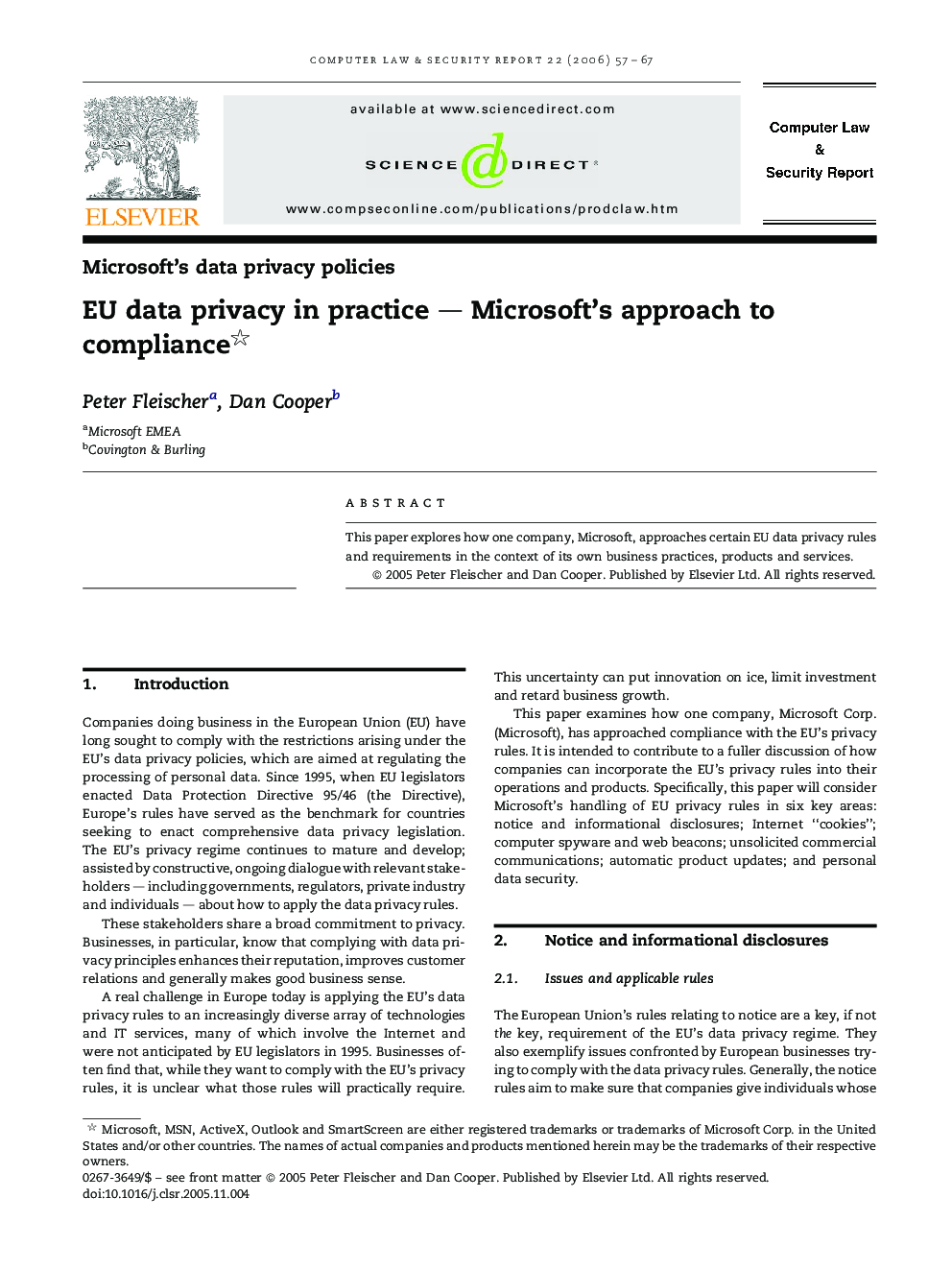 EU data privacy in practice — Microsoft's approach to compliance 