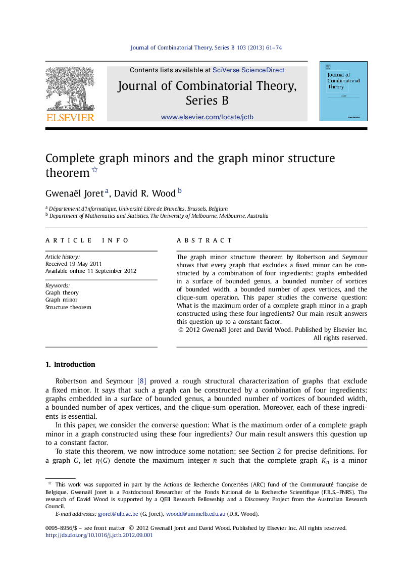 Complete graph minors and the graph minor structure theorem 