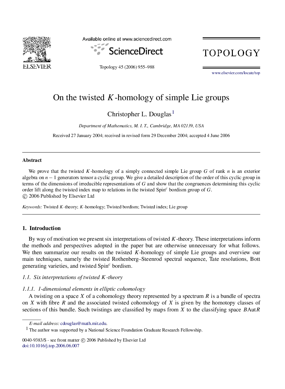 On the twisted KK-homology of simple Lie groups