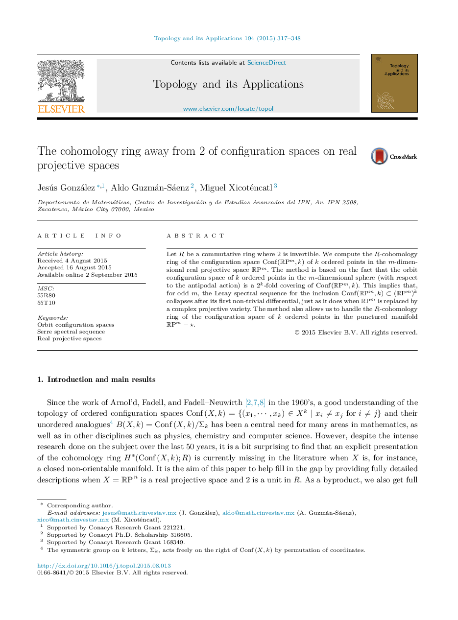 The cohomology ring away from 2 of configuration spaces on real projective spaces