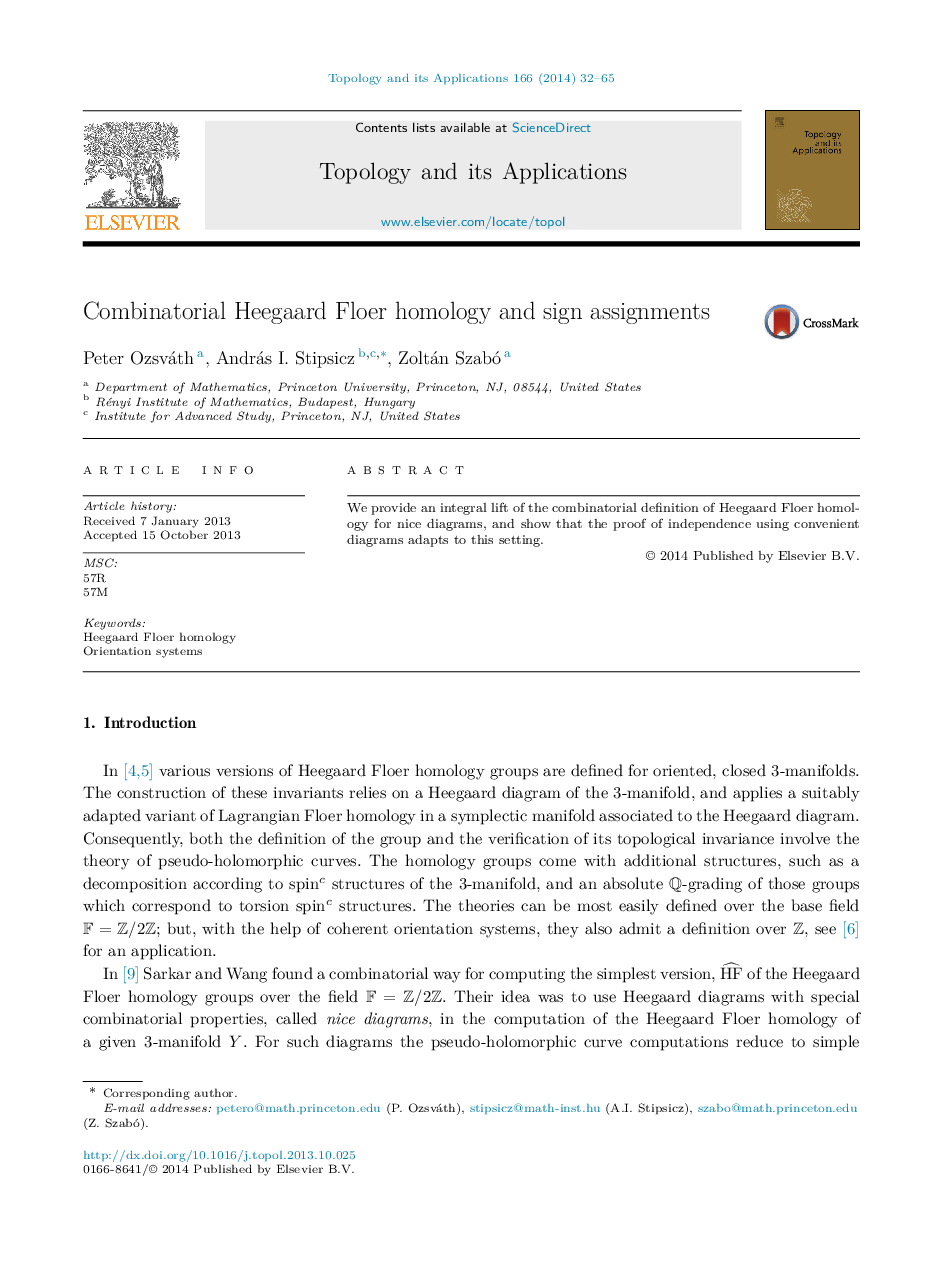 Combinatorial Heegaard Floer homology and sign assignments