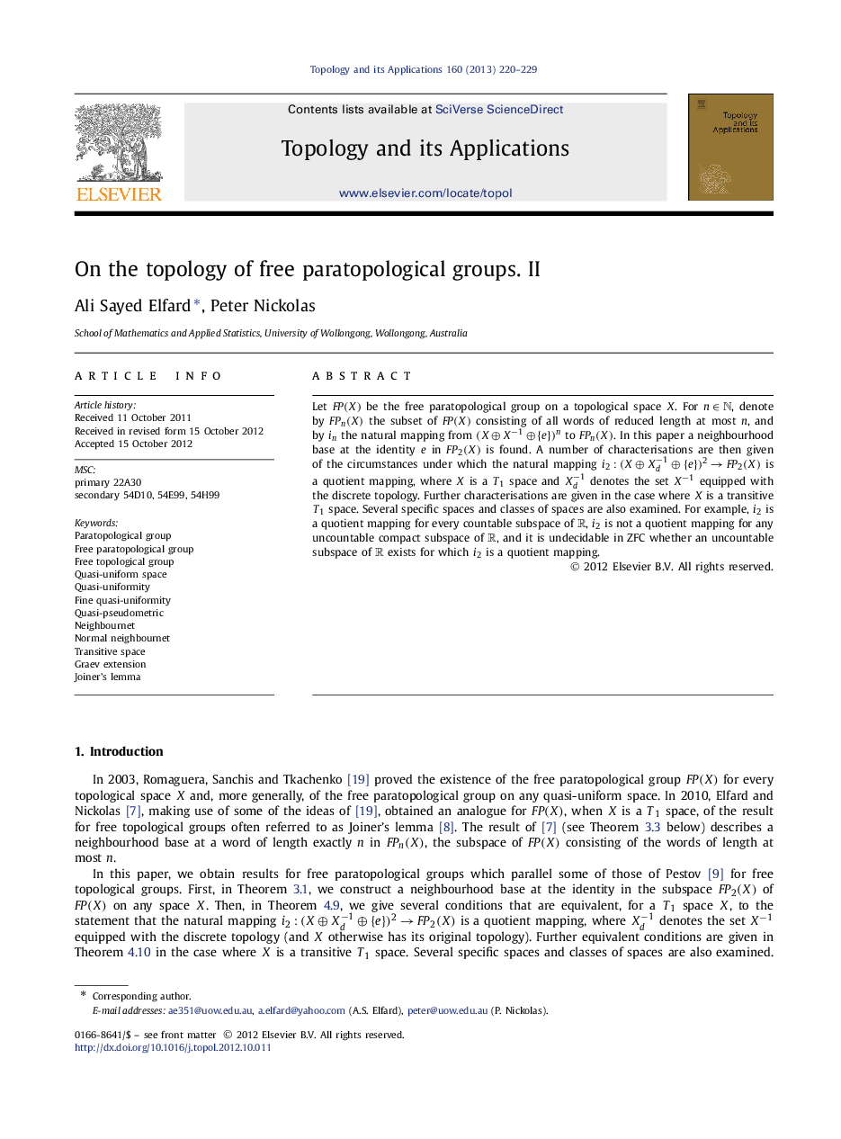 On the topology of free paratopological groups. II