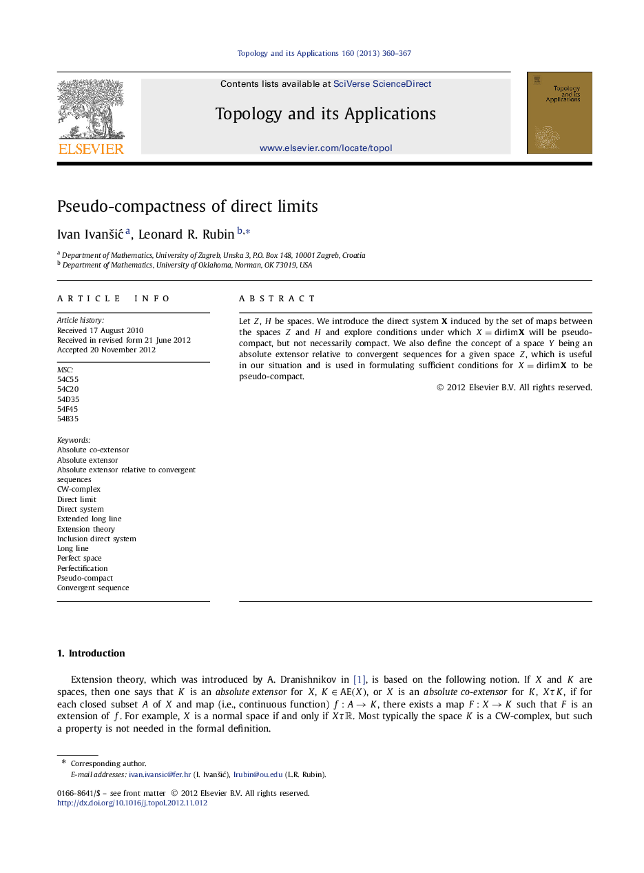 Pseudo-compactness of direct limits