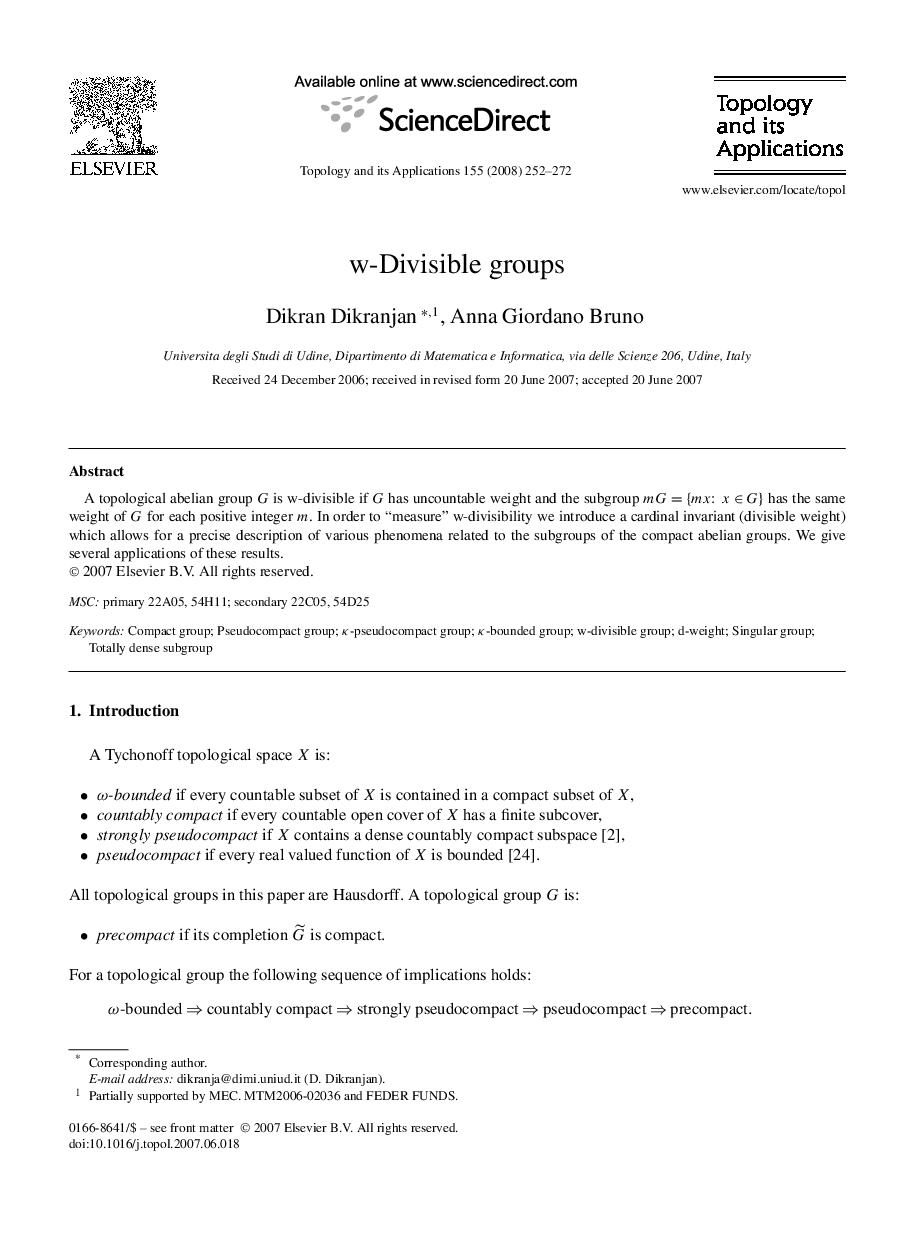 w-Divisible groups