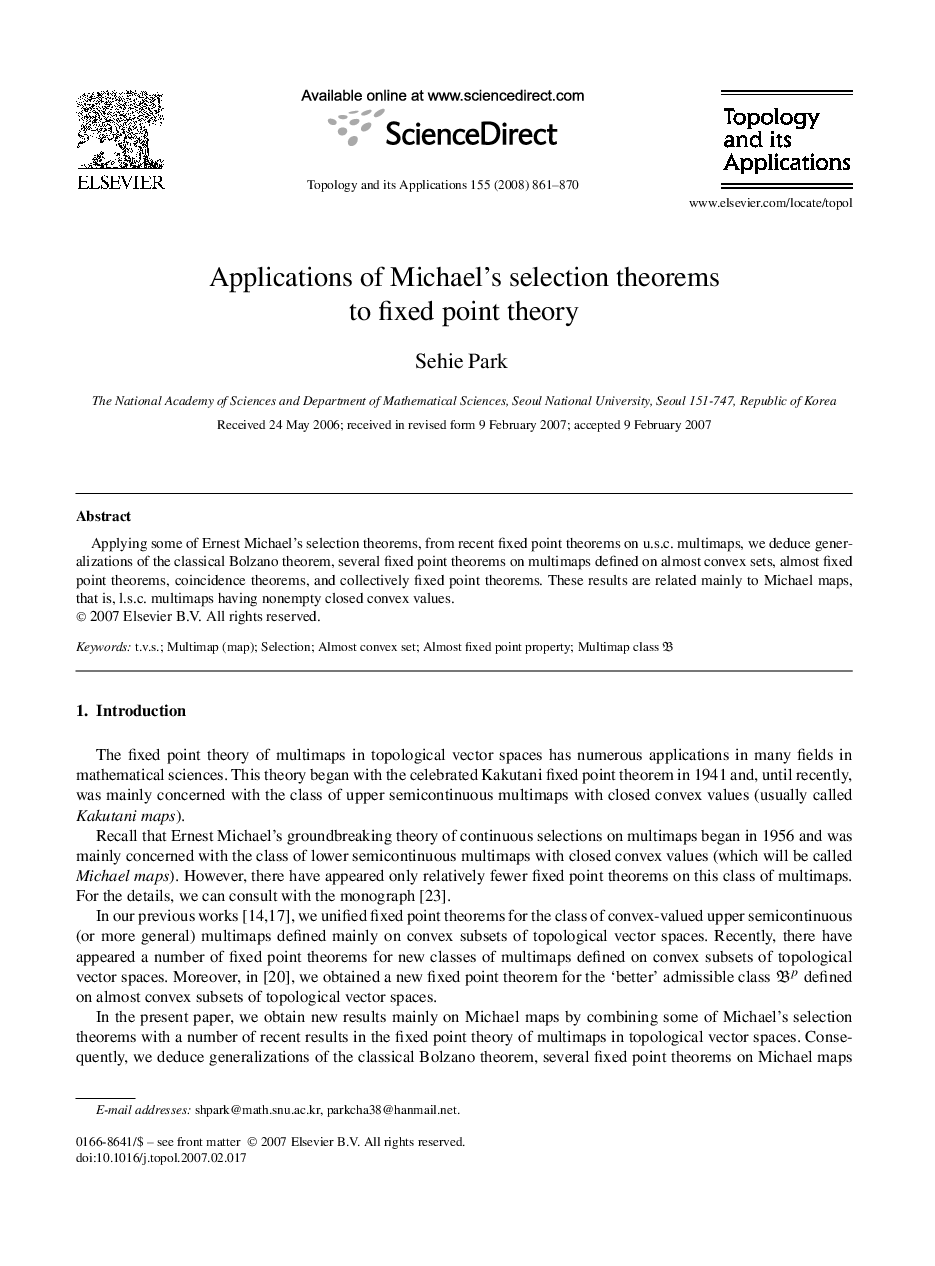 Applications of Michael's selection theorems to fixed point theory