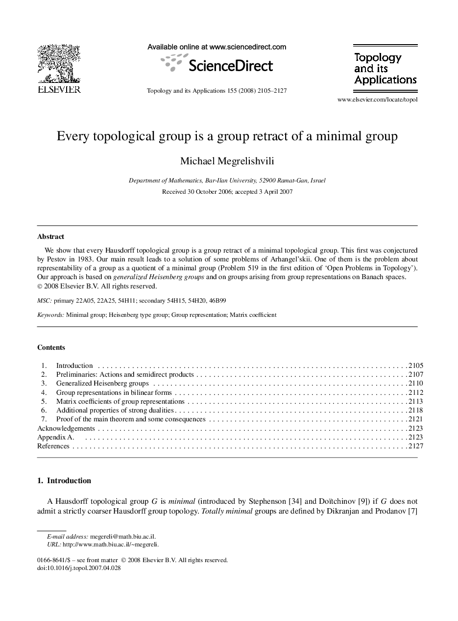 Every topological group is a group retract of a minimal group