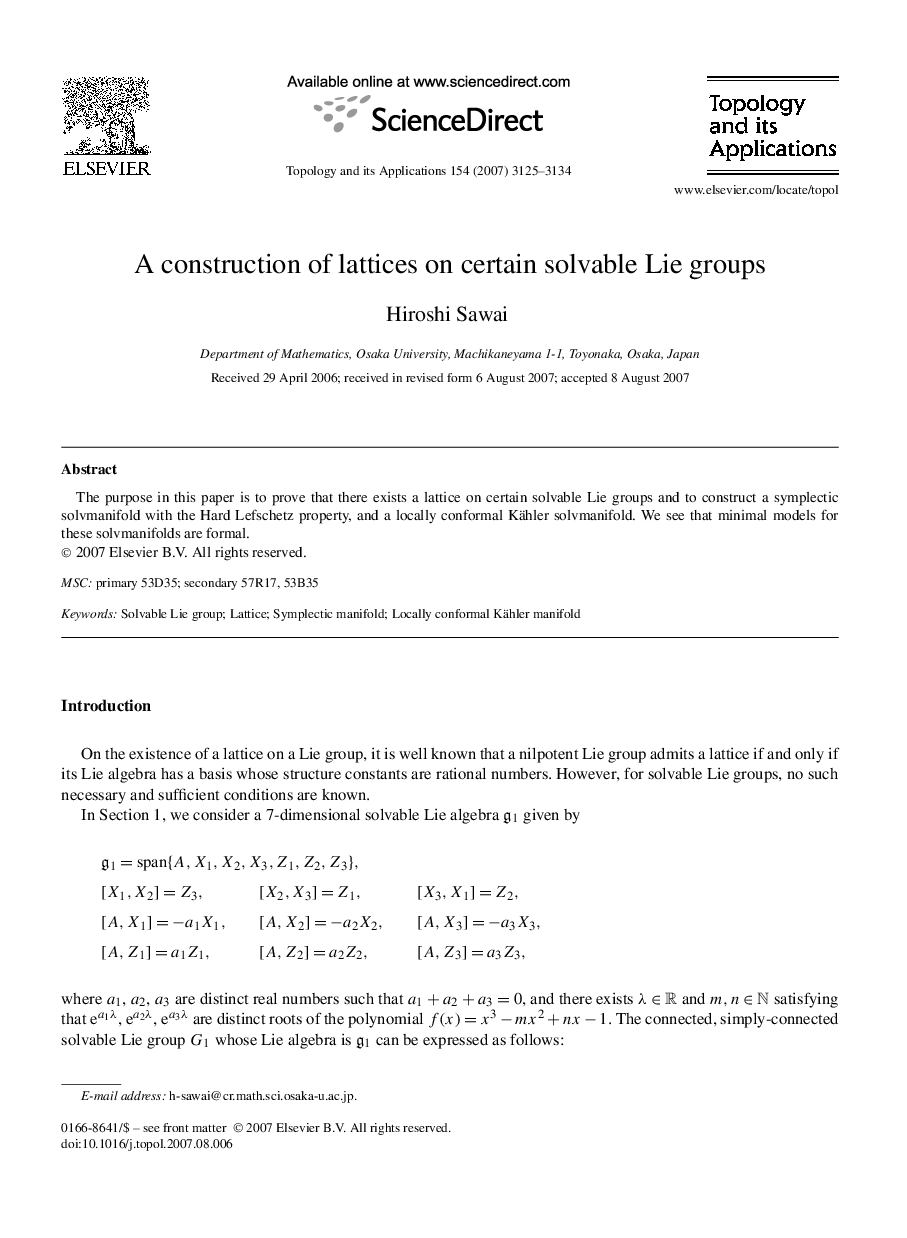 A construction of lattices on certain solvable Lie groups