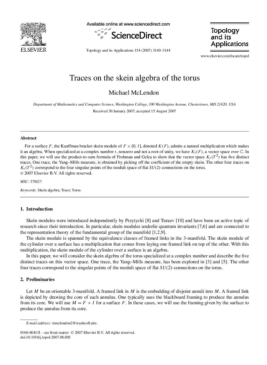 Traces on the skein algebra of the torus