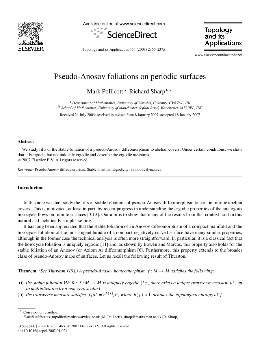 Pseudo-Anosov foliations on periodic surfaces