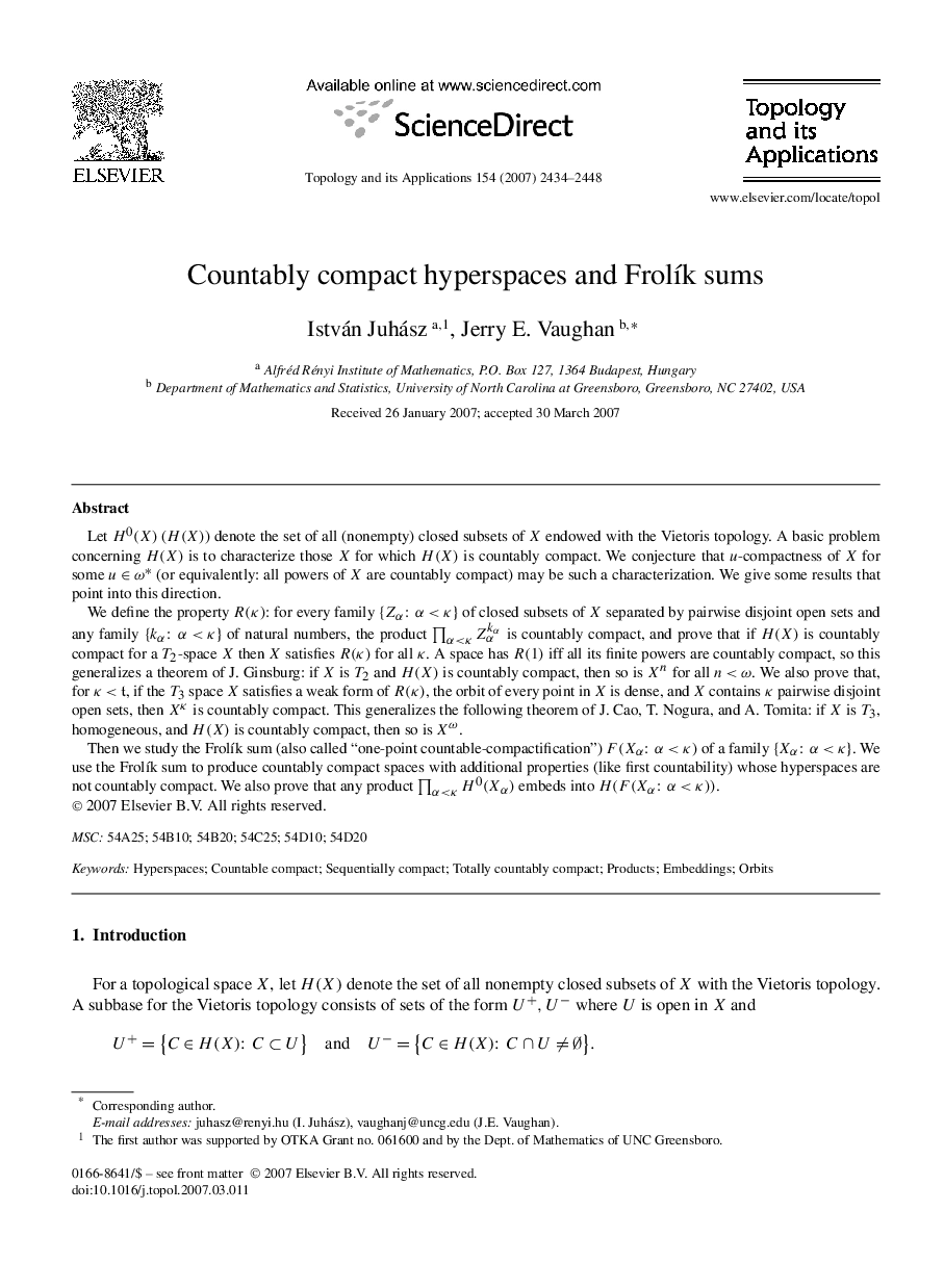 Countably compact hyperspaces and Frolík sums