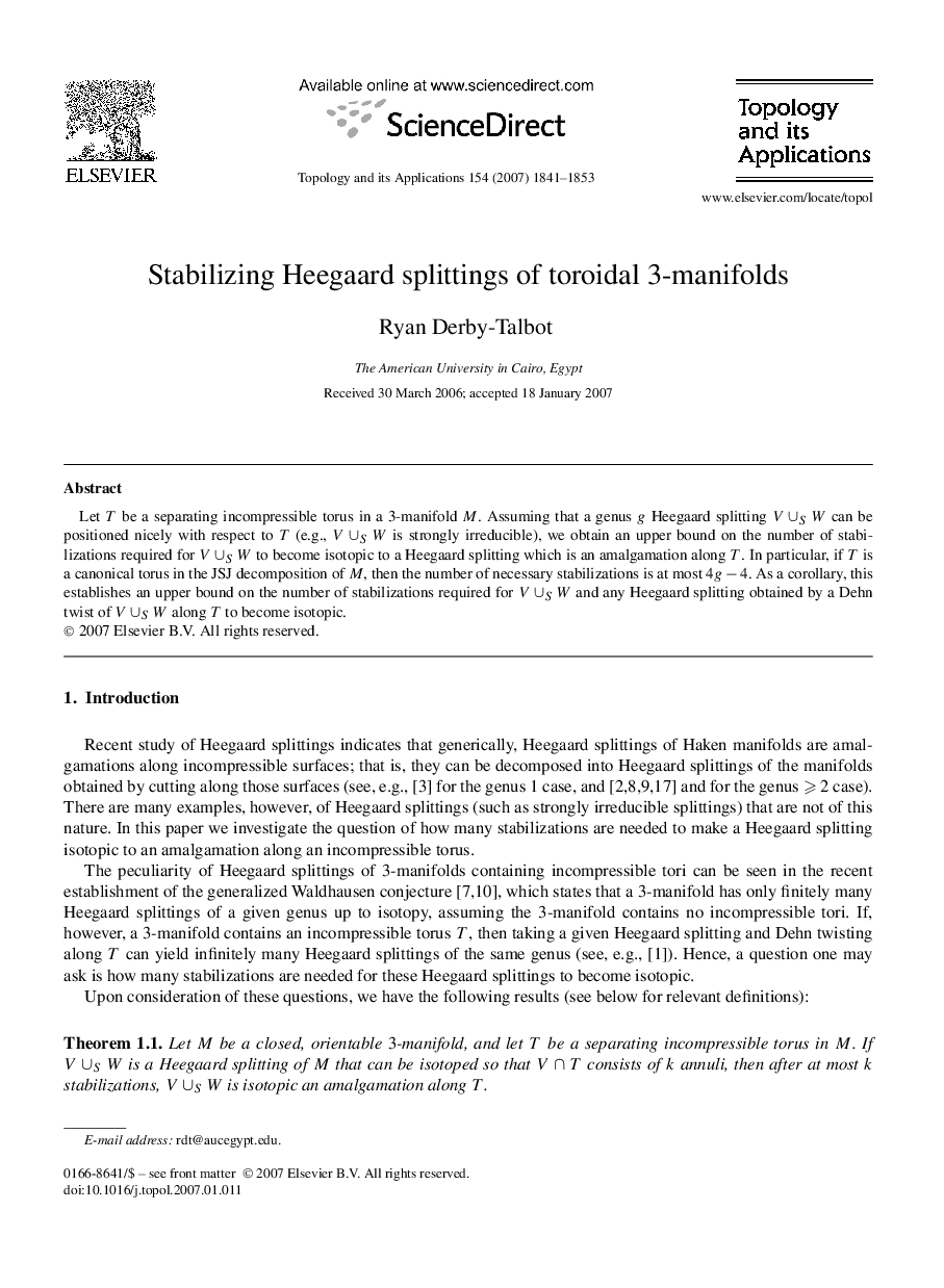 Stabilizing Heegaard splittings of toroidal 3-manifolds