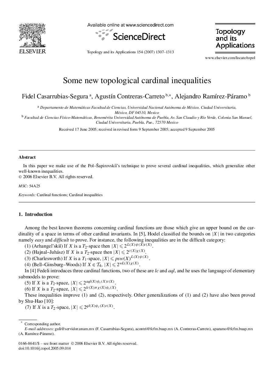 Some new topological cardinal inequalities