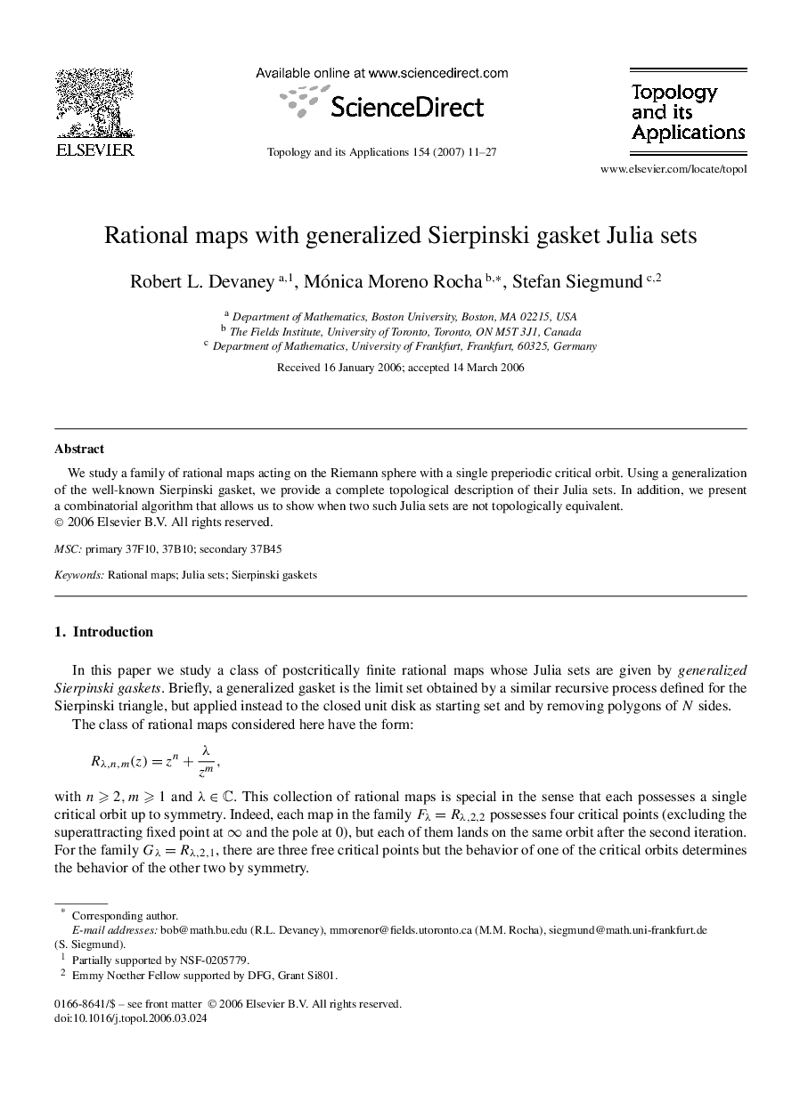 Rational maps with generalized Sierpinski gasket Julia sets