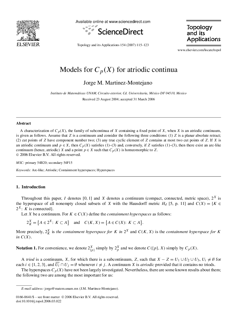 Models for Cp(X) for atriodic continua