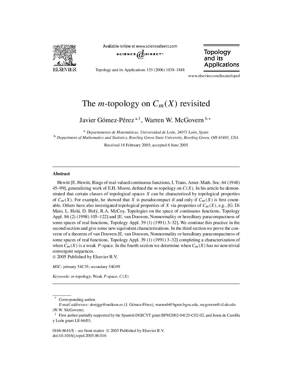 The m-topology on Cm(X) revisited