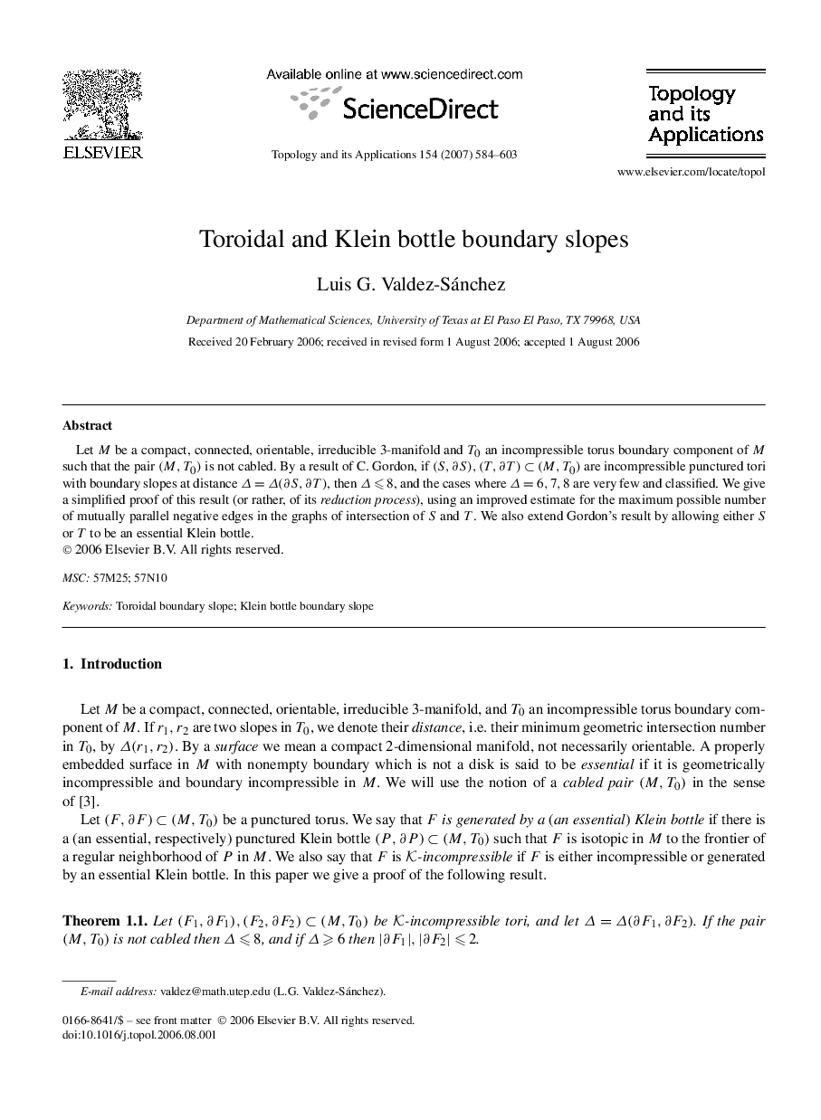 Toroidal and Klein bottle boundary slopes