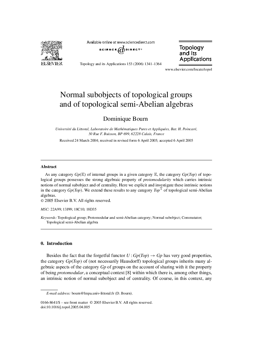 Normal subobjects of topological groups and of topological semi-Abelian algebras