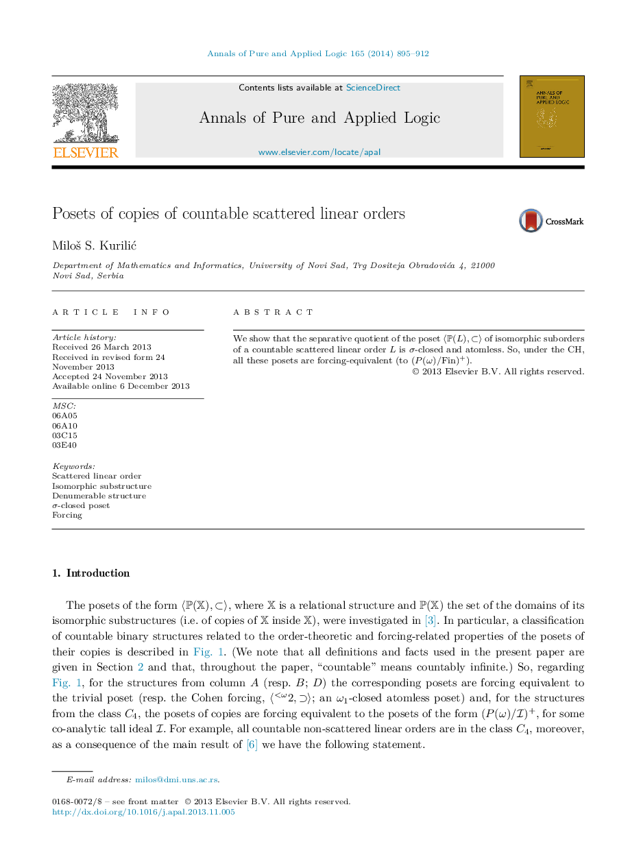 Posets of copies of countable scattered linear orders