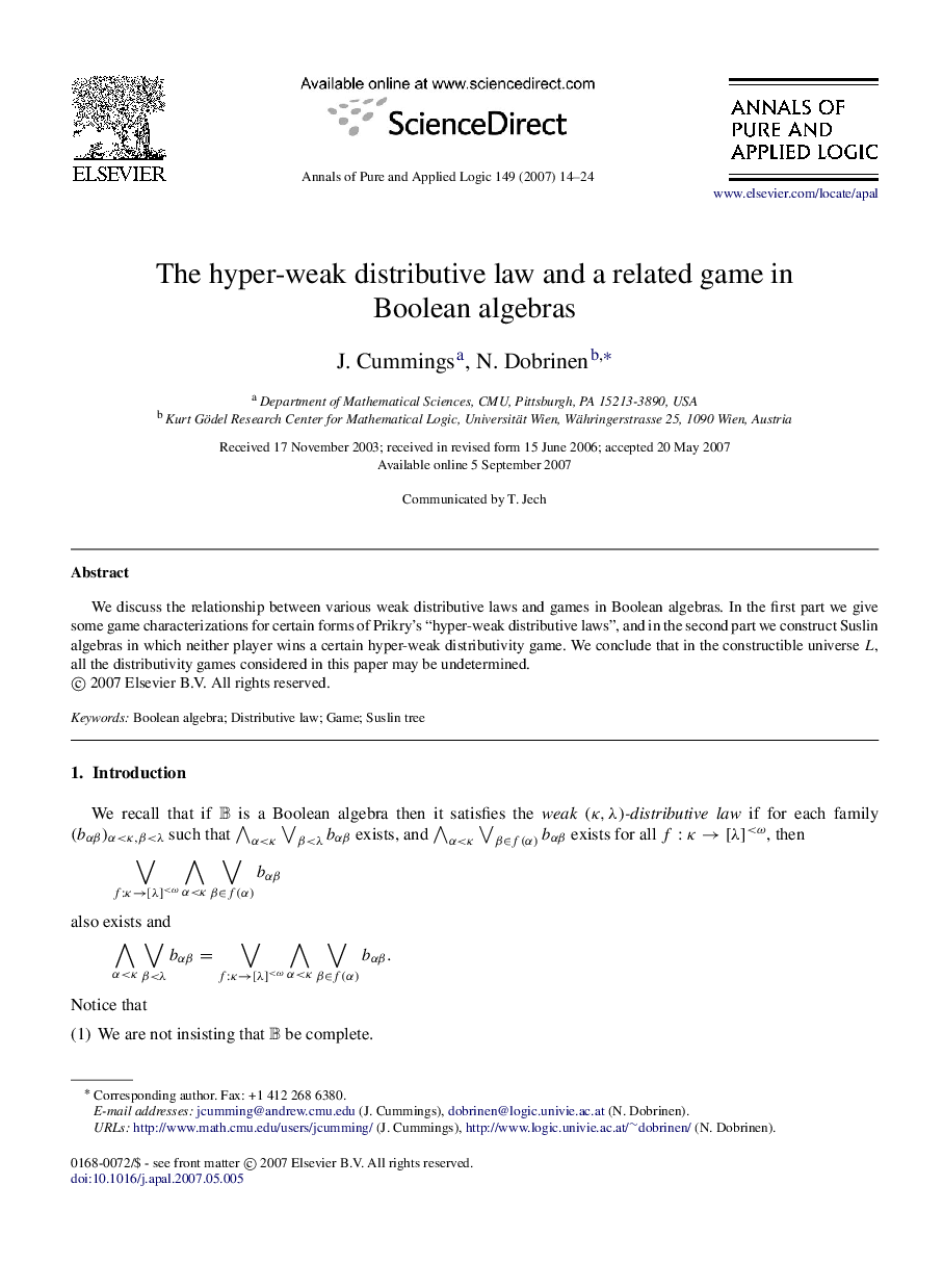 The hyper-weak distributive law and a related game in Boolean algebras