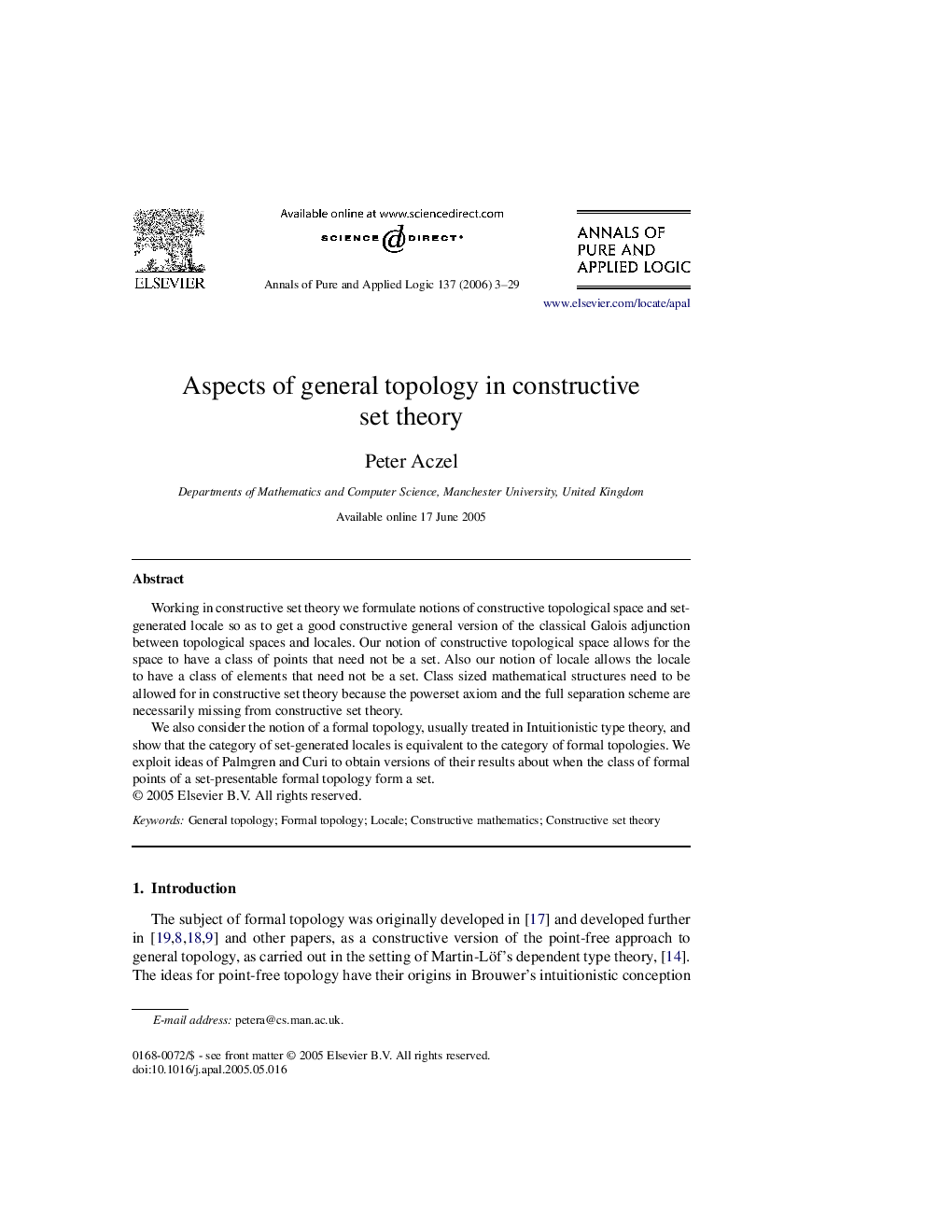 Aspects of general topology in constructive set theory