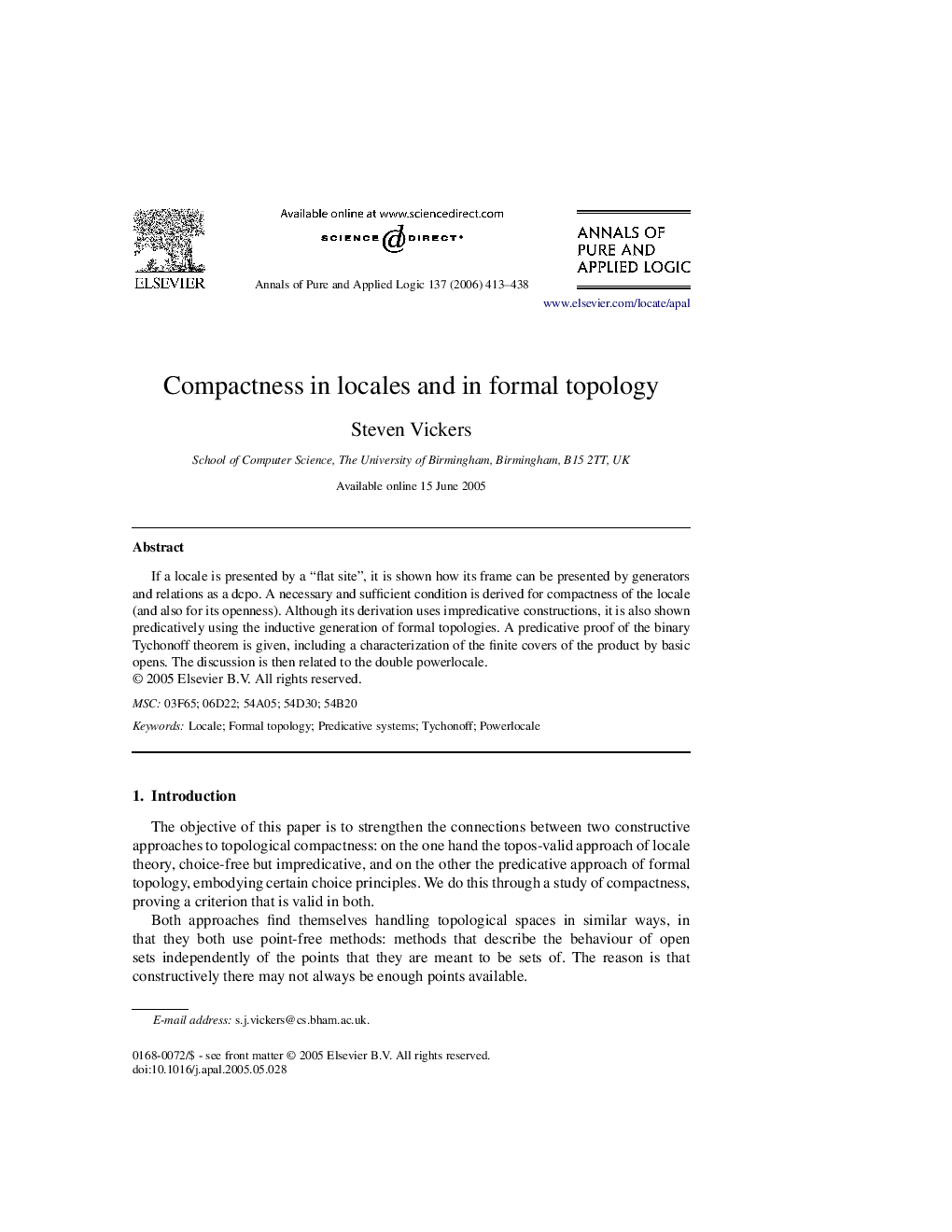 Compactness in locales and in formal topology