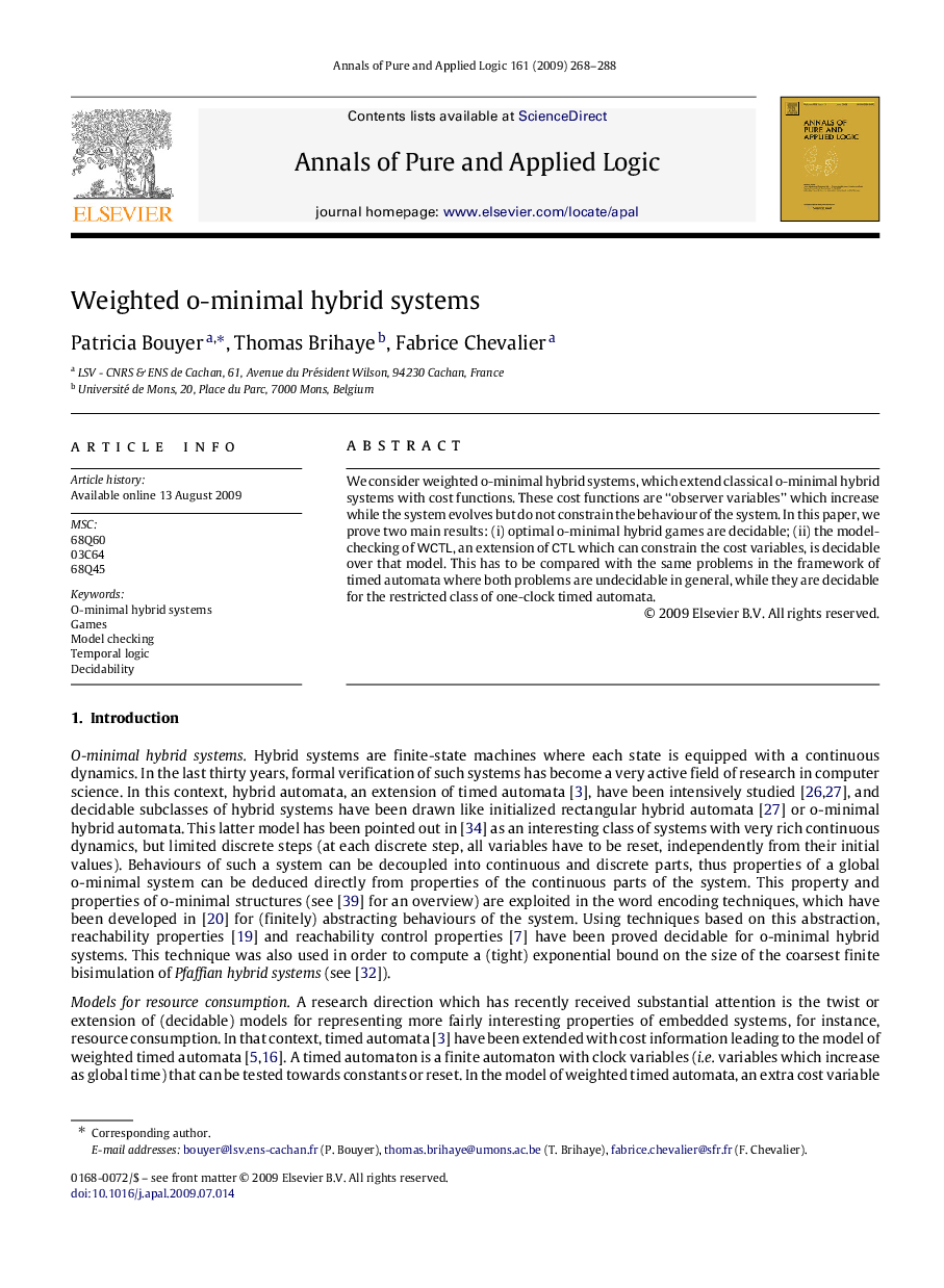 Weighted o-minimal hybrid systems
