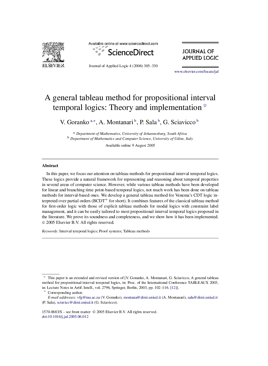 A general tableau method for propositional interval temporal logics: Theory and implementation 