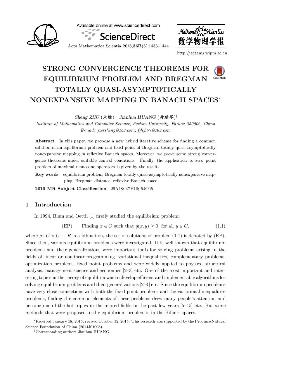 Strong convergence theorems for equilibrium problem and bregman totally quasi-asymptotically nonexpansive mapping in banach spaces 