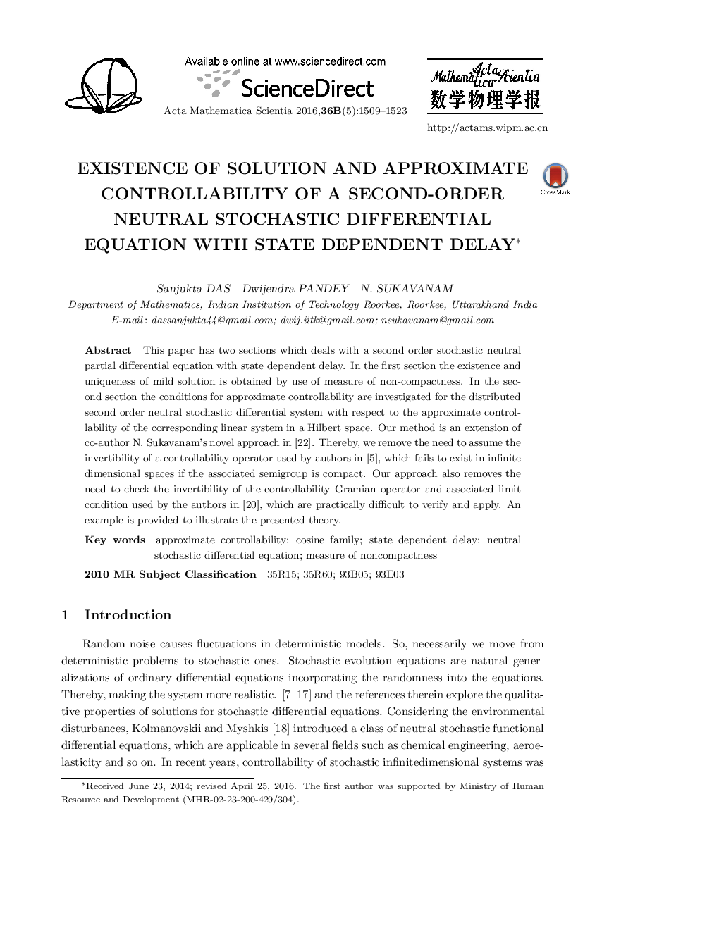 Existence of solution and approximate controllability of a second-order neutral stochastic differential equation with state dependent delay 