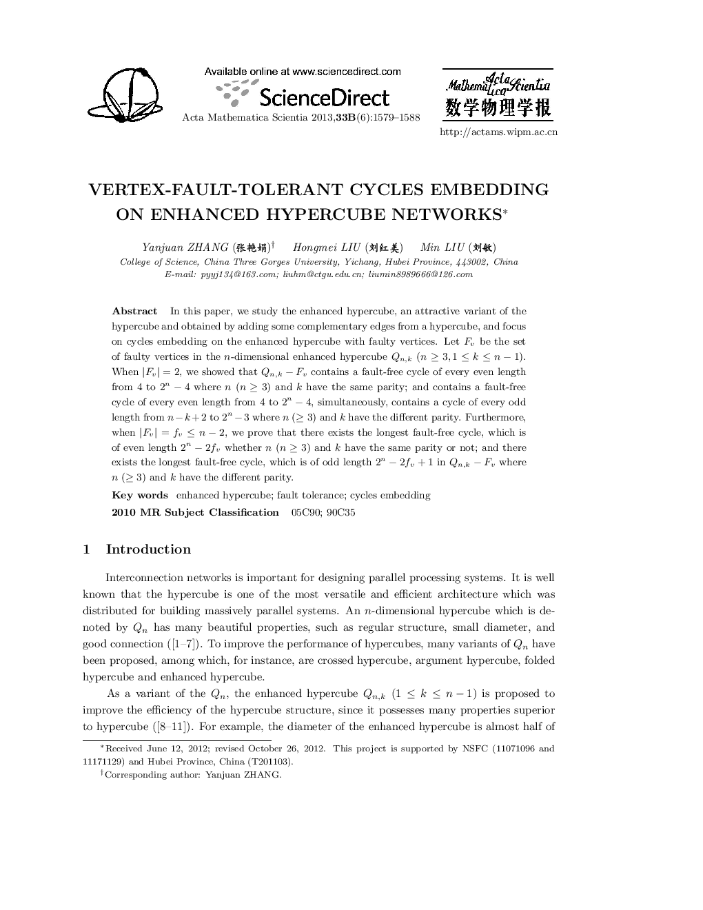 Vertex-Fault-Tolerant Cycles Embedding on Enhanced Hypercube Networks 