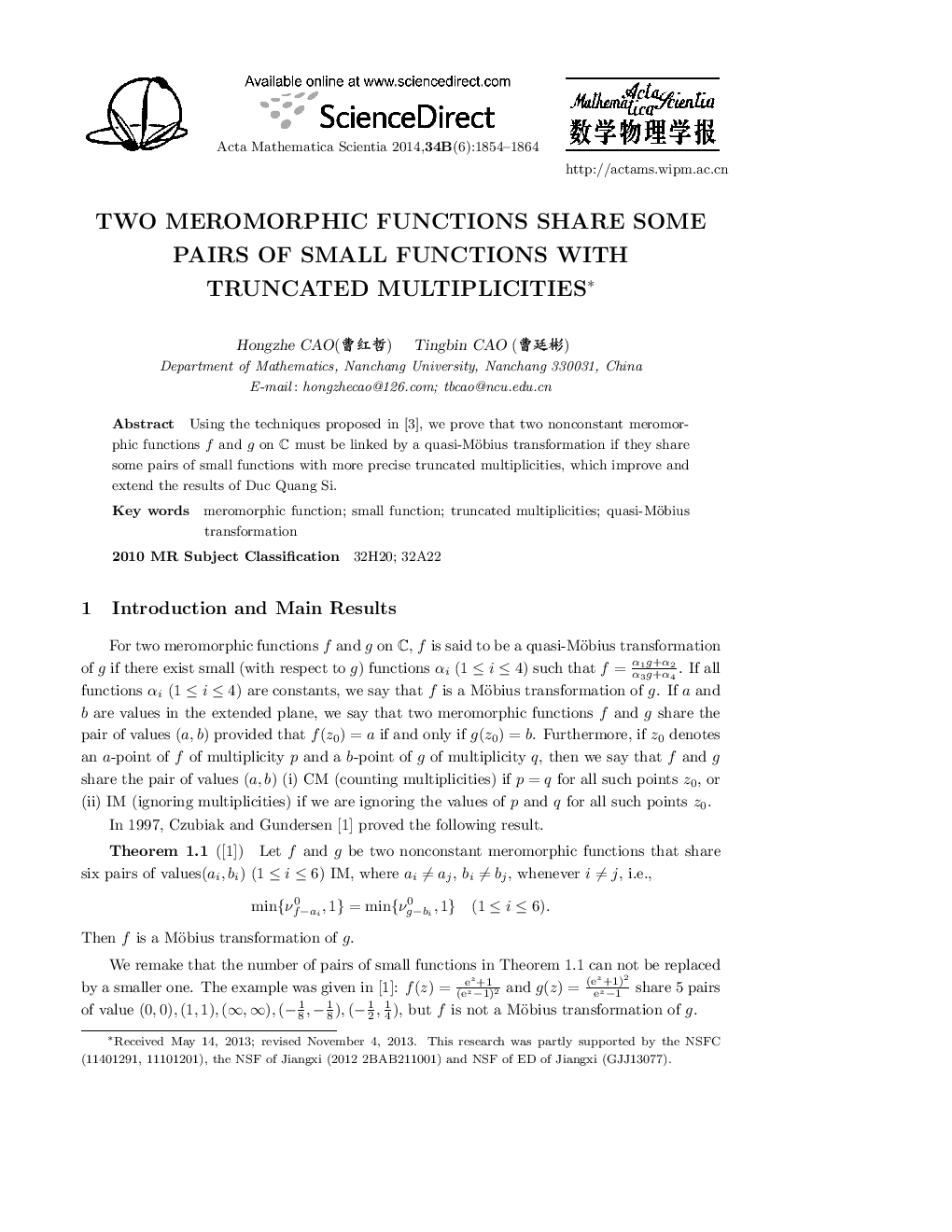 Two meromorphic functions share some pairs of small functions with truncated multiplicities 