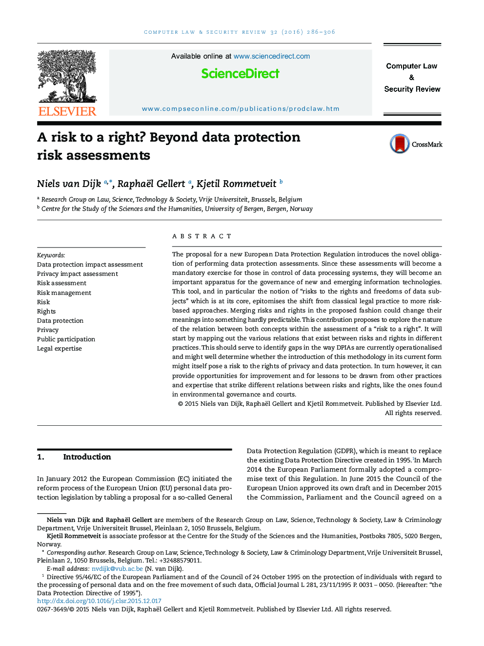 A risk to a right? Beyond data protection risk assessments 