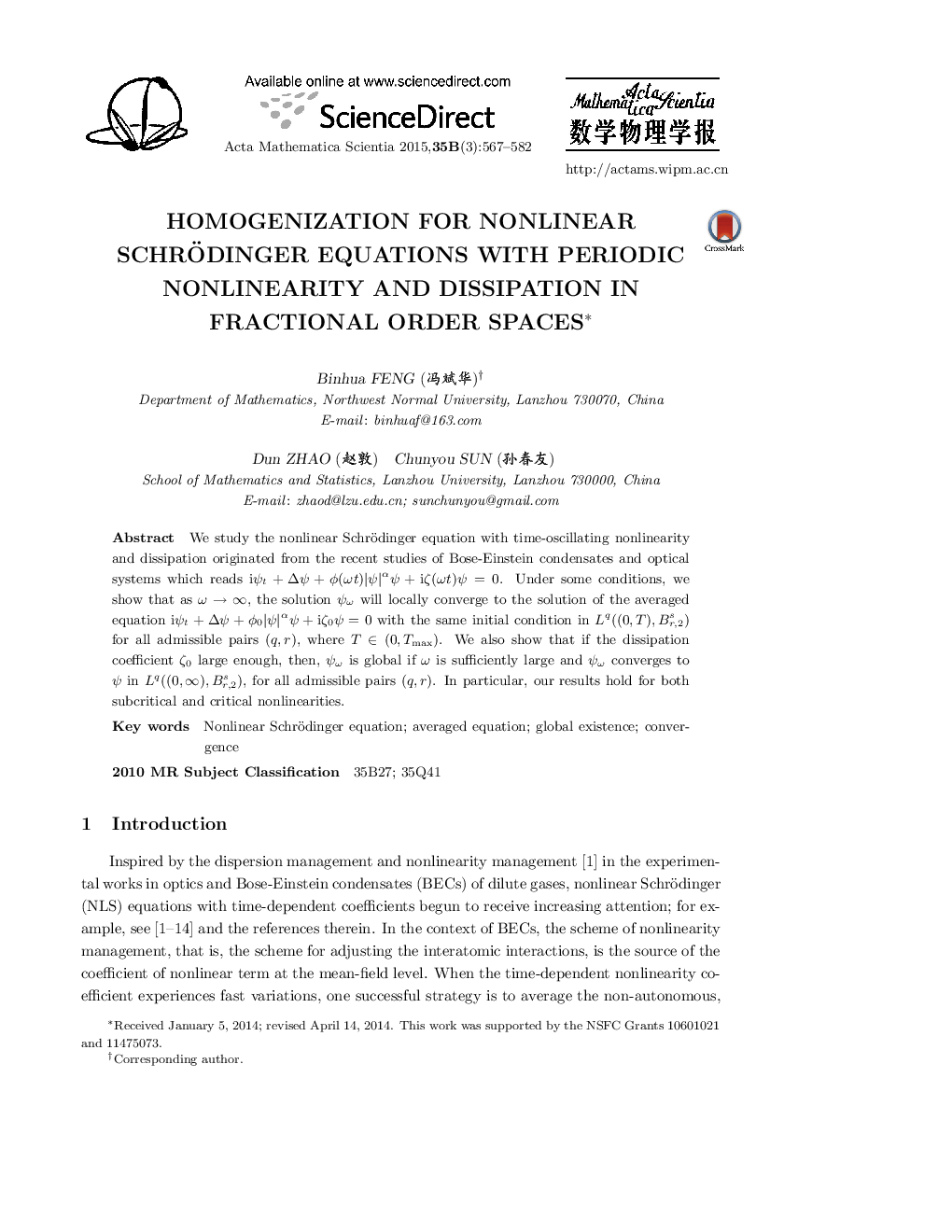 Homogenization for nonlinear Schrödinger equations with periodic nonlinearity and dissipation in fractional order spaces 